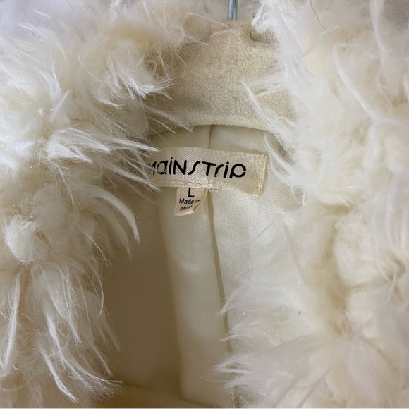 Main Strip Faux Fur Jacket Size L - Picture 2 of 4